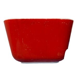 Vintage Pyrex Red Refrigerator Dish 501 1-1/2 Cup Oven Ware Made in USA MCM